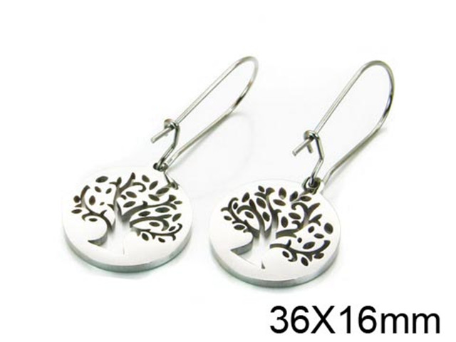 HY Stainless Steel 316L Drops Earrings-HY91E0539ME (No in stock)